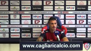 Conferenza Stampa Fabio Pisacane 120815  Cagliari Calcio [upl. by Ordnagela365]