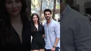 Zara Khan With Karan Wahi Promoting their Song Tera Saath Ho at TSeries Office zarakhan karanwahi [upl. by Etennaej]