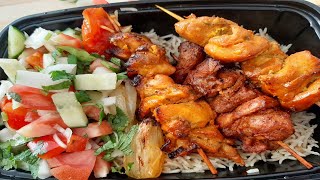 Bamiyan Rice plater RecipeBamyan Kabab House Style Rice  Kabab PlatterAfghan Rice Grill Chicken [upl. by Jelks]