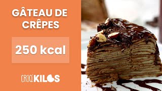 Gâteau de crêpes facile et gourmand  CroqKilos [upl. by Hansen]