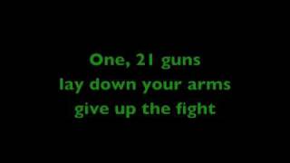 Green Day  21 guns with lyrics [upl. by Egbert]