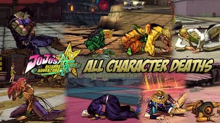 JoJos Bizarre Adventure All Star Battle  All Character Deaths [upl. by Auhsej]