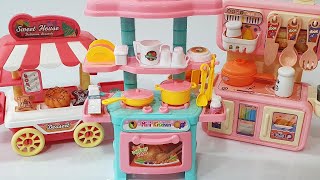 Relaxing Video with Unboxing Hello Kitty Miniature Kitchen Set  ASMR TOYS no music [upl. by Lrub]