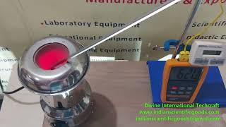 Demonstration of Flameless Electric Bunsen Burner 800°C [upl. by Trauts]