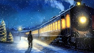 Waiting for the Polar Express 🚂  Dreamscape w Vintage Oldies Christmas Music  Reverb amp Snowfall ❄ [upl. by Anaytat159]