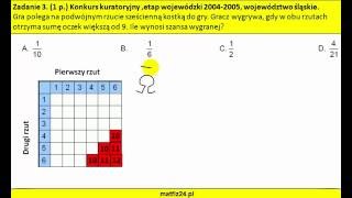 Rzut kostką  rachunek prawdopodobieństwa  MatFiz24PL [upl. by Angrist]