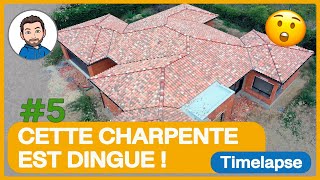 Toiture COMPLEXE  POSE de la CHARPENTE et ZINGUERIE [upl. by Butcher]