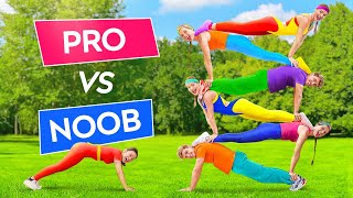 IMPOSSIBLE TIK TOK ACROBATICS CHALLENGE  PRO vs NOOB Gymnastic TikTok Tricks By 123 GO Challenge [upl. by Arihppas571]