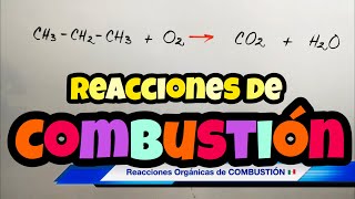 REACCIONES ORGANICAS DE COMBUSTIÓN  Ejercicios con Alcanos [upl. by Nalac]