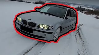 Bmw e46 330xd stucked in snow XDRIVE [upl. by Eyahc]