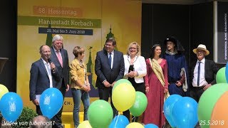 Eröffnung des 58  Hessentages in Korbach am 25 5 2018 in 4K von tubehorst1 [upl. by Hsot]