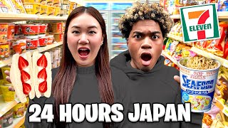 Eating at 7ELEVEN For 24 Hours in JAPAN [upl. by Varrian]