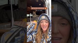 Wood Stove in a VAN 🔥vanlife offgrid [upl. by Dnalel]