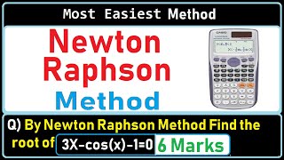 Newton Raphson Method using calculator  Newton Raphson method containing Trigonometric function [upl. by Airasor]