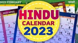 Hindu Calendar 2023  Hindu Festivals 2023 Govt Holidays etc [upl. by Donelu90]