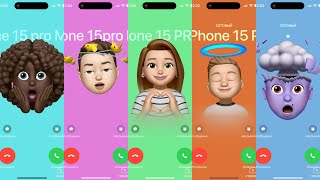 Screen Recording Incoming Call Memoji on IPhone 15 Pro Max [upl. by Htrahddis]