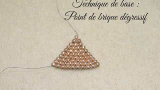 TECHNIQUE DE BASE  Point de brique Brick stitch dégressif [upl. by Aslam]