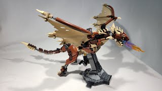 레고LEGO 76406 헝가리 혼테일 드래곤Hungarian Horntail Dragon 캐슬 디오라마 용으로 개조하기다리 구동 가능하게 개조하기 [upl. by Bautista473]