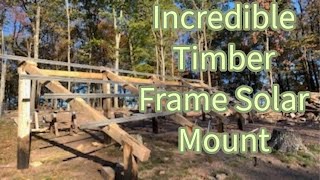 DIY Solar Ground Mount offgridsolar timberframe [upl. by Cory]