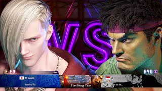 Street Fighter 6  Ryu Battle hub Match 8 Against Modern Ed [upl. by Gnouhp763]