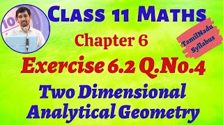 TN 11th Maths  Exercise 62 QNo4  Two DimensionalAnalytical Geometry  TN New Syllabus [upl. by Shepp]