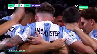 ARGENTINA vs PERÚ GOLAZO DE LAUTARO MARTÍNEZ TRAS CENTRO DE MESSI  CLASIFICATORIAS 2026 🇦🇷⚽🇵🇪 [upl. by Madalyn]