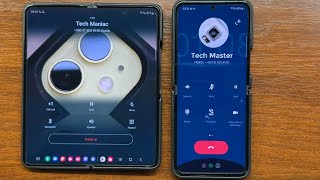 Samsung Galaxy Z Fold 4 True Phone Dialer vs Samsung Galaxy Z Flip 4 Drupe Dialer Incoming Calls [upl. by Nnailuj]