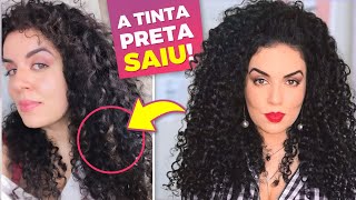 COMO TIRAR A TINTA PRETA DO CABELO PRETO SEM DESCOLORIR o dia que a coloração saiu sem querer 😳 [upl. by Ahsar]