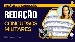 REDAÇÃO para concursos militares  FORÇAS ARMADAS  Análise e correção [upl. by Anillehs]