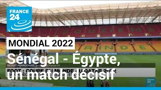 Mondial2022  quotun match décisifquot entre le Sénégal et lEgypte dans le nouveau stade des Lions [upl. by Trumaine]