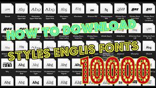 How to download 10000 English fonts password in video [upl. by Wira739]