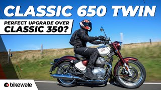 Royal Enfield Classic 650 Twin Review  Perfect Upgrade Over Classic 350  BikeWale [upl. by Nnylak]