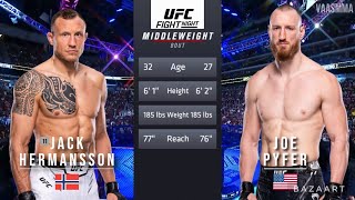 JACK HERMANSSON VS JOE PYFER FIGHT UFC VEGAS 86 [upl. by Aciram612]