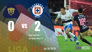 CRUZ AZUL 20 en menos de 15 MINUTOS  PUMAS reaccionó TARDE y ya no pudo regresar en el marcador [upl. by Annnora480]