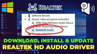 Realtek HD Audio Driver Download Install and Update Guide for Windows 1011 [upl. by Hereld]