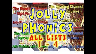 Jolly Phonics Sight Words  ALL LISTS 1  4 with Voice Pronunciation [upl. by Mure]