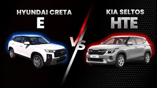 Creta E vs Seltos HTE  Which Car Is More Value For Money  Feb 2024 [upl. by Eward]