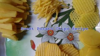 Sweet potato chips recipe in hindi english [upl. by Marx]