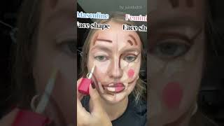 Feminine Masculine contour  makeupbeautycontouring [upl. by Anial67]