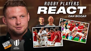 Dan Biggar Reacts To Wales v South Africa  Rugby Players React 3 [upl. by Anirehtak]