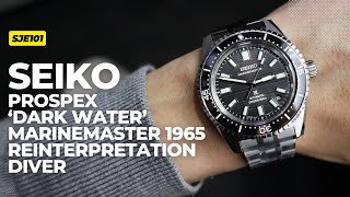 Seiko Prospex Black ‘Dark Water’ Marinemaster 1965 Reinterpretation Diver SJE101 [upl. by Atnuhs]