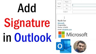 How to Add Signature in Outlook  How to Add Email Signature in Outlook  outlooksignature [upl. by Polly]