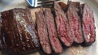 Skirt Steak seared in cast iron pan [upl. by Teleya525]