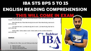 english reading comprehension for iba sts bps 5 to 15 lecture 2 [upl. by Spooner]