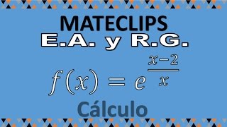 Cálculo  EA y RG  Función exponencial  Primer ejemplo [upl. by Cerys]