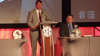 South Carolina head coach Will Muschamp at SEC Media Days  FULL Press Conference [upl. by Dagna525]