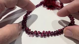 Rhodolite Garnet Briolettes [upl. by Ranie]