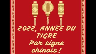 HOROSCOPE 2022 CHINOIS LANNEE DU TIGRE PAR SIGNE CHINOIS [upl. by Lehman625]