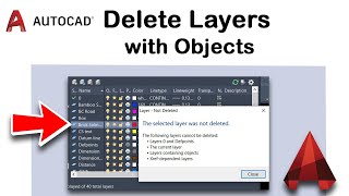 AutoCAD delete layer with objects [upl. by Shepperd848]