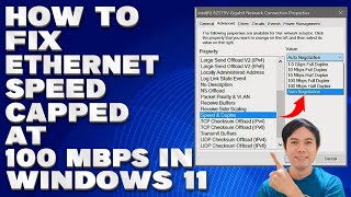 How To Fix Ethernet Speed Capped at 100MBPS in Windows 1011 2024 Updated [upl. by Asert]